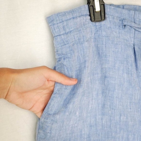 St. Tropez West Linen Paperbag waist shorts sz: XL - Picture 5 of 8